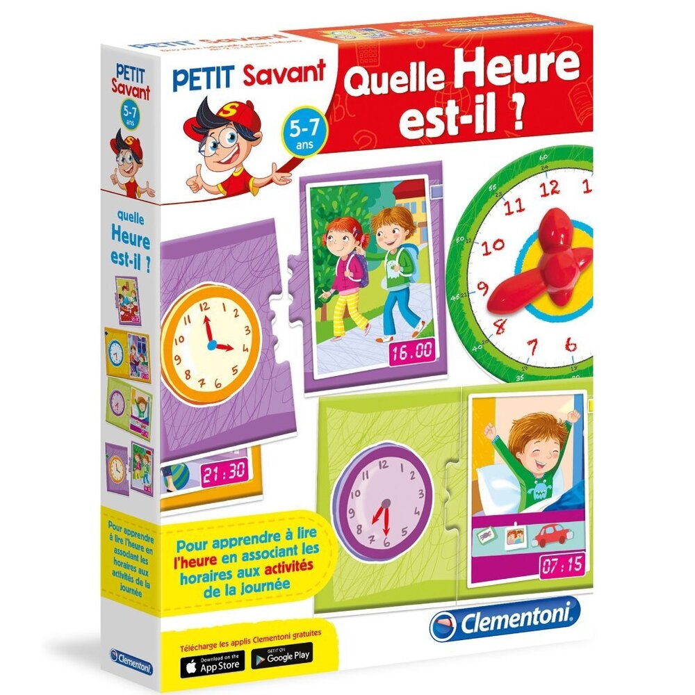 Clementoni Petit Savant-Quelle Heure est-il? (What time is it?) 5+ New Sealed